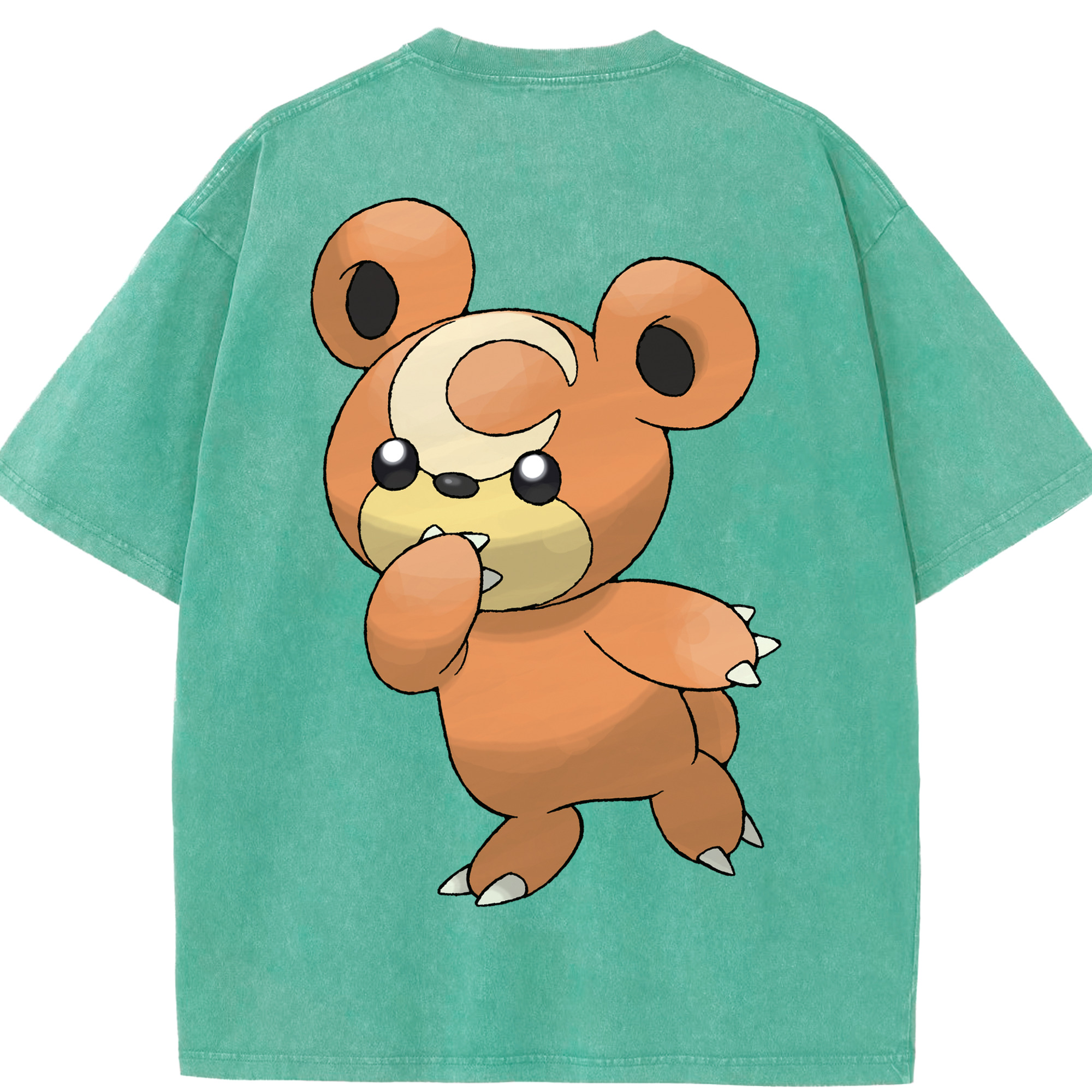 （画像用） ポケットモンスター Pokémon 綿100% ヴィンテージ風 半袖Tシャツ（背面プリント）
